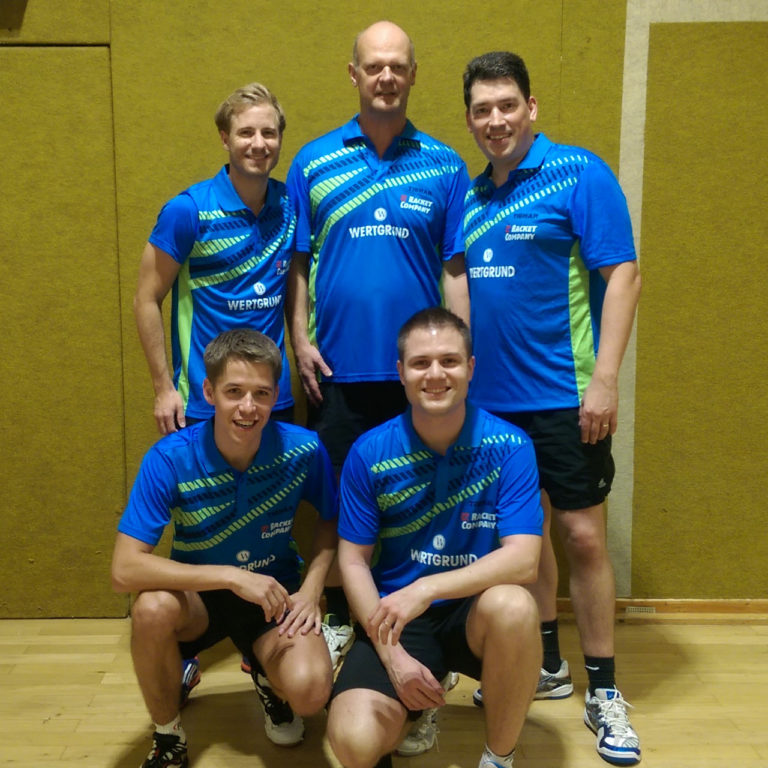 2. Mannschaft 2016/2017: (oben v.l.n.r: Marcel Haßelmann, Christian Kolbe, Wolfram Mansky ; unten v.l.n.r: Nicolas Slomian, Simon Sprankel)
